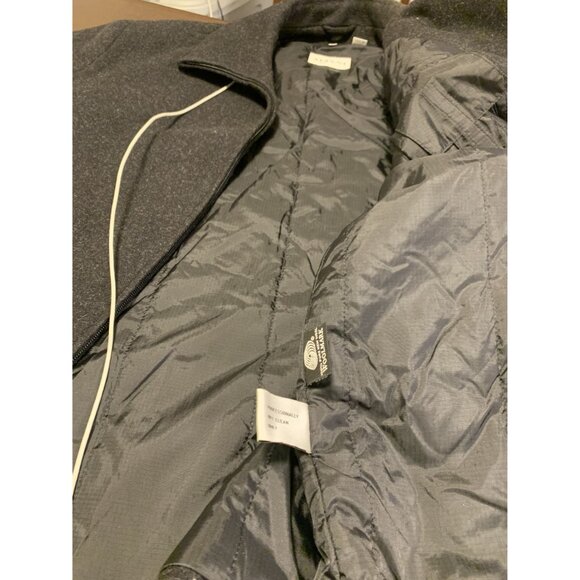 Alfani 100% Wool Full Zip Black Coat Jacket Size XL - Picture 6 of 9